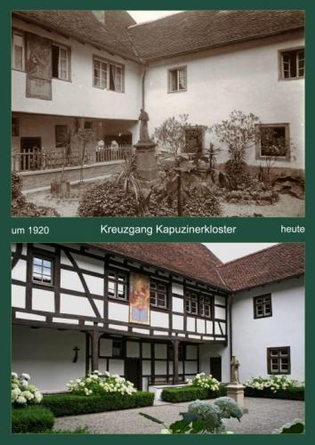 Kreuzgang Kapzuinerkloster - 1920 und heute