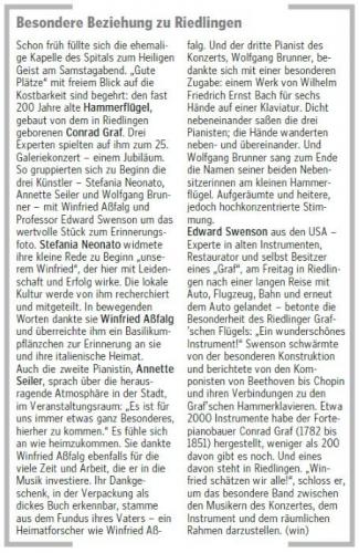 Schwäbische Zeitung am 29. April 2019